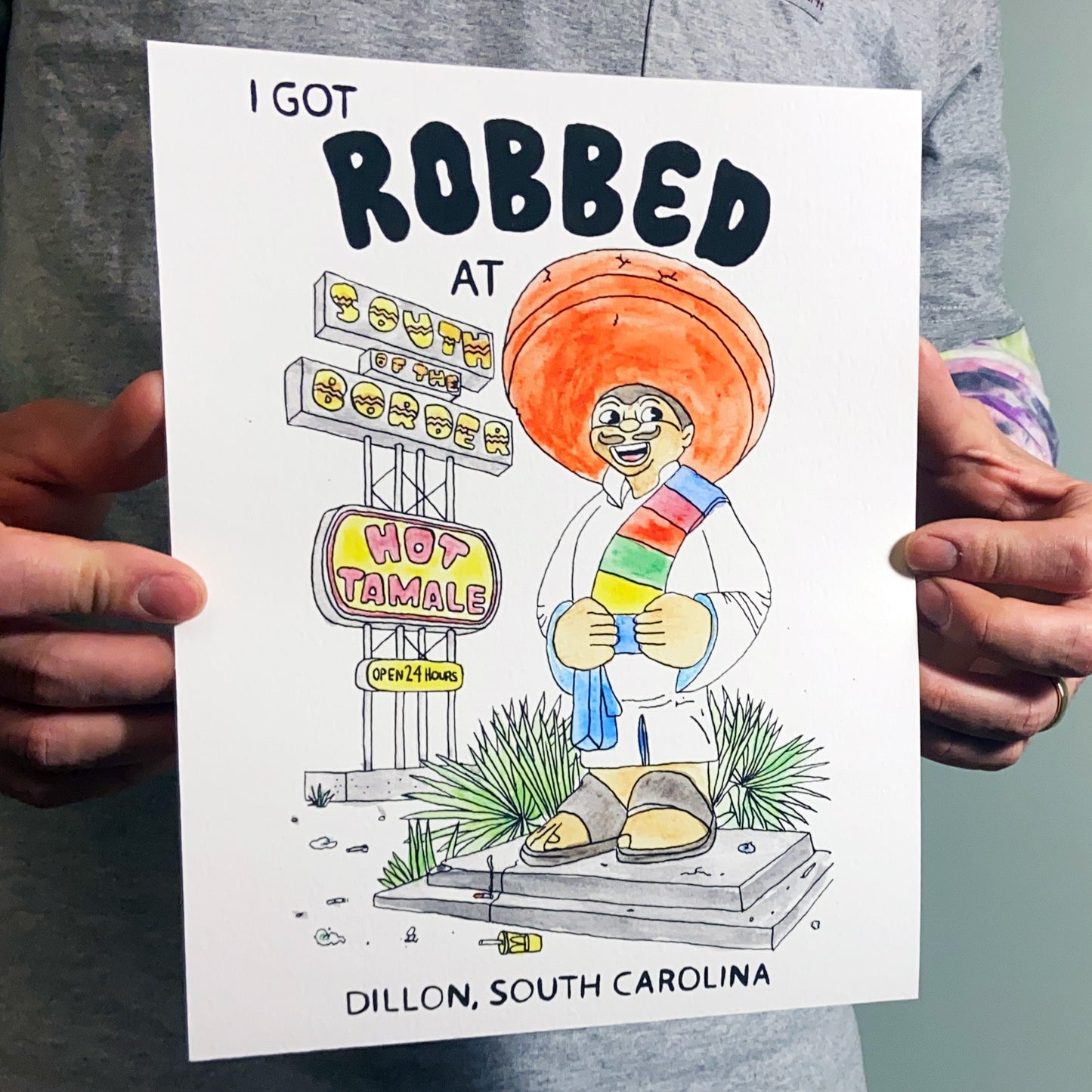 south of the border print