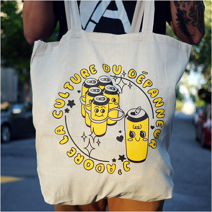 *j’adore la culture du dépanneur* tote bag