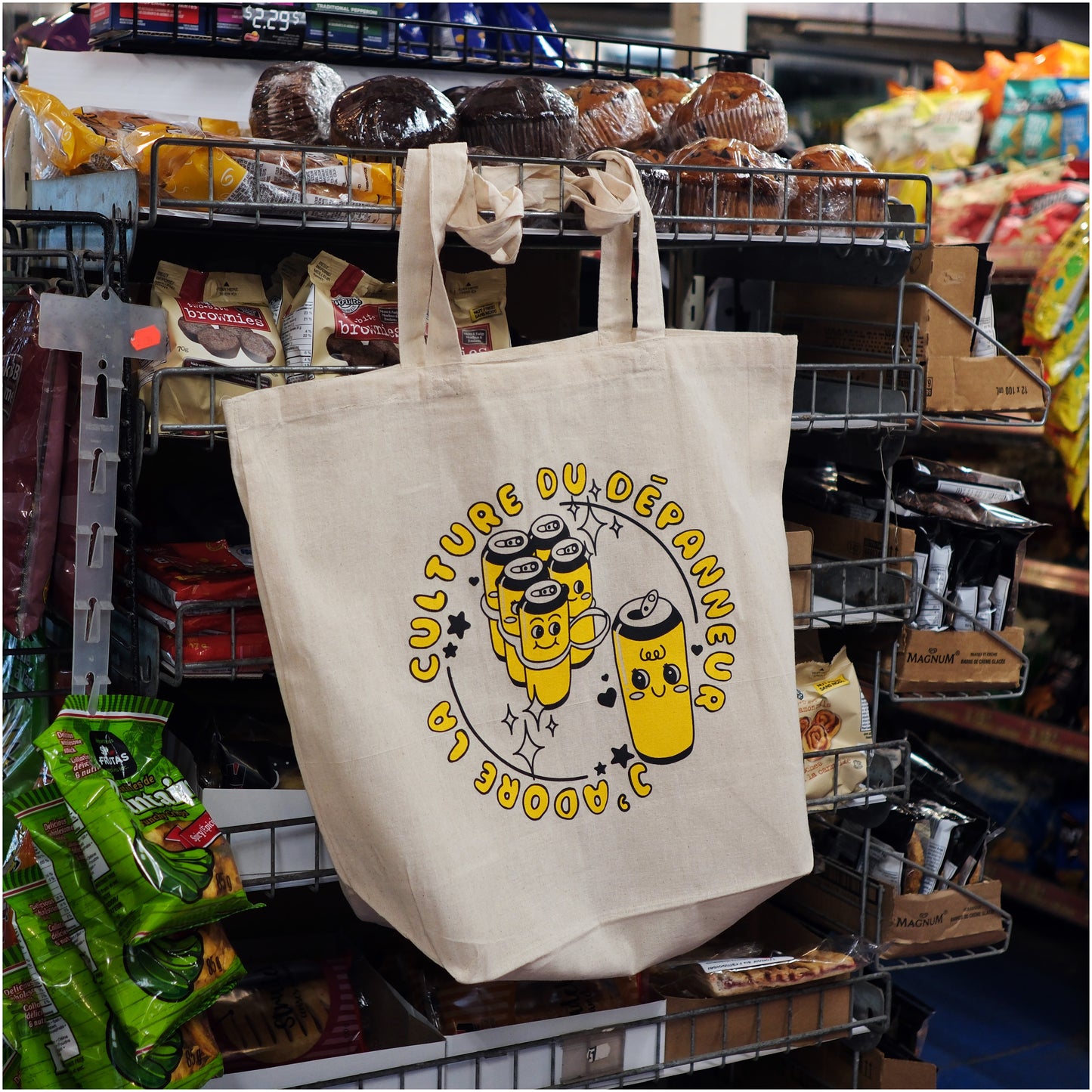 *j’adore la culture du dépanneur* tote bag